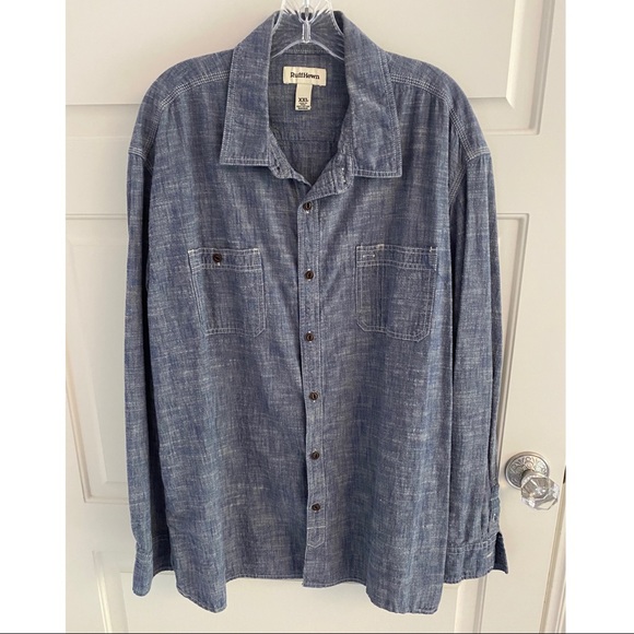 Ruff Hewn Other - RuffHewn Blue Denim Chambray Button-Up Shirt
